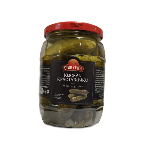Кисели Краставички Божурка - 680 гр.