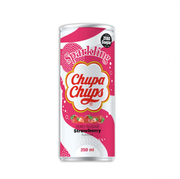 Газирана напитка Chupa Chups ягода без захар - 250 мл.
