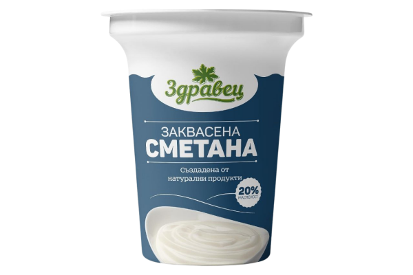 сметана готварска здравец 20% 380гр