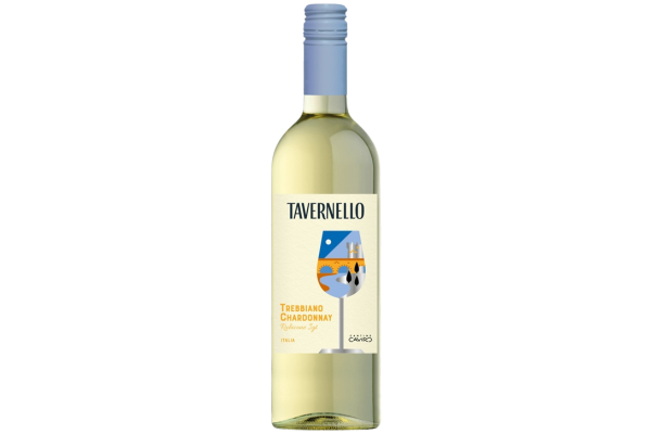 вино бяло tavernello rubicone требиано шардоне 750мл