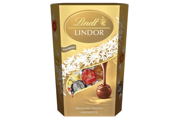 шок. бонбони линдор корнет асорти 200гр