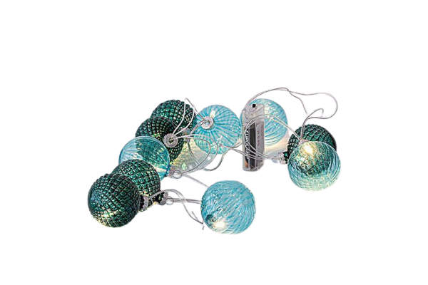 лампички 10led 5mm зел.сфери, ww светлина