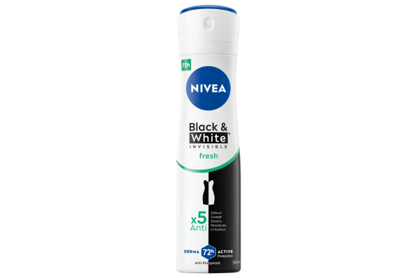 nivea невидим дезодорант спрей за черно и бяло fresh 150ml