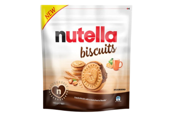 бисквити нутела с лешников пълнеж 193гр