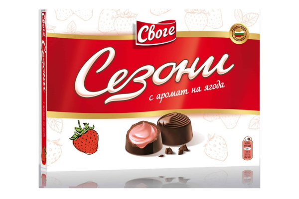 шоколадови бонбони сезони ягода 160гр