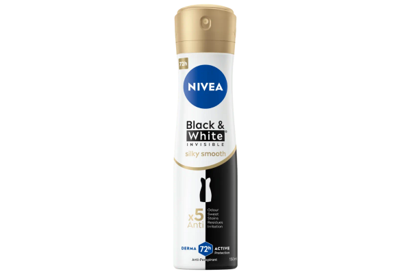 nivea дезодорант спрей black & white silky smooth 150мл