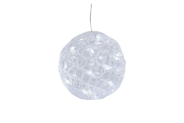 eurolamp акрилна топка с 30led с трансформатор 20см