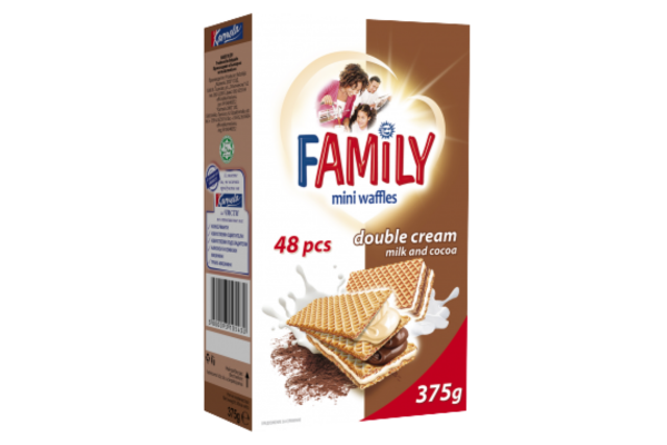 вафли фамилия мини двоен крем 375г