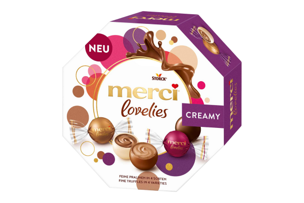 шоколадови бонбони мерси lovelies creamy 185гр