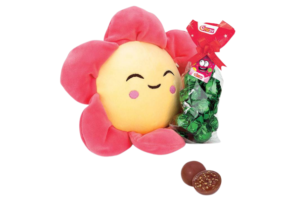 fizzy плюшени играчки - веселата градина 15 см. с шок.бонбони 100 гр.