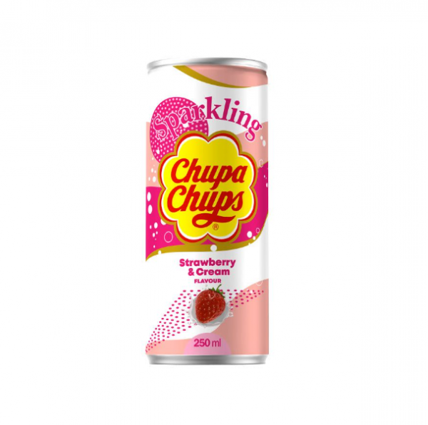 Газирана напитка Chupa Chups ягода и сметана - 250 мл.