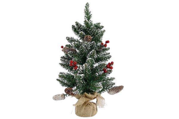 eurolamp декоративна снежна елха с орнаменти 60см