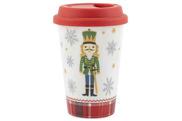 florina, керам чаша със силиконов капак лешникотрошачка 390мл