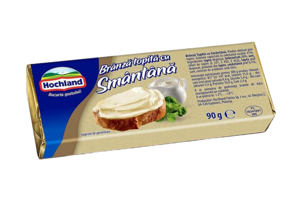 топено сирене hochland, сметана блок 90гр