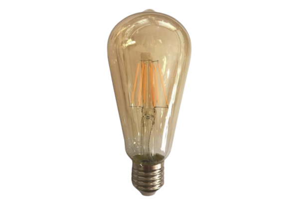 eurolamp led крушка st64 filament 10w e27 2500k gold glass d